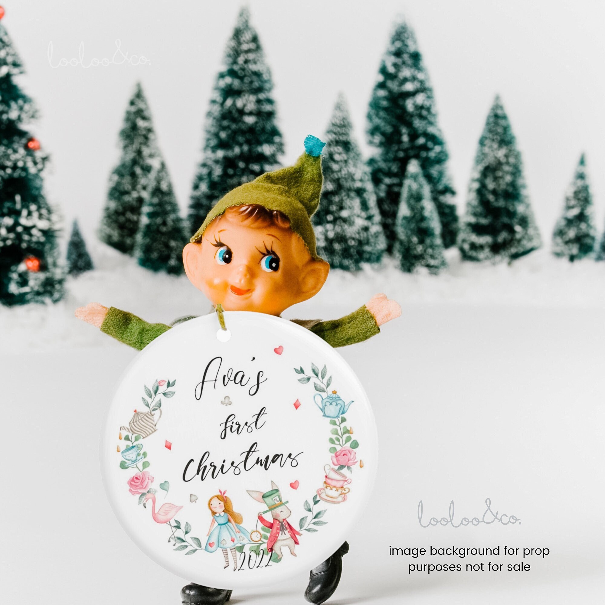 Alice in Wonderland Personalized Metal Christmas Ball Ornament The Holiday Aisle Customize: Yes
