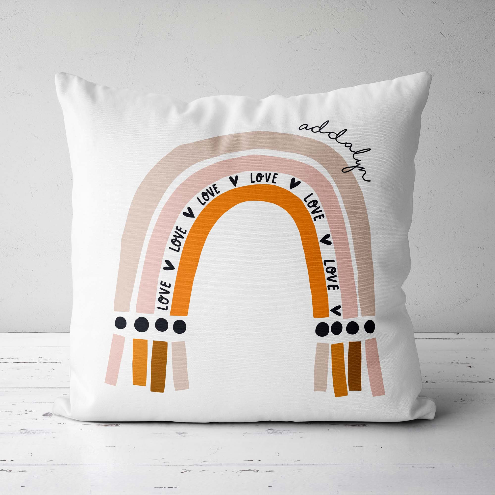 Rainbow Pillow Rainbow pillow cover Custom pillow case Boho Etsy