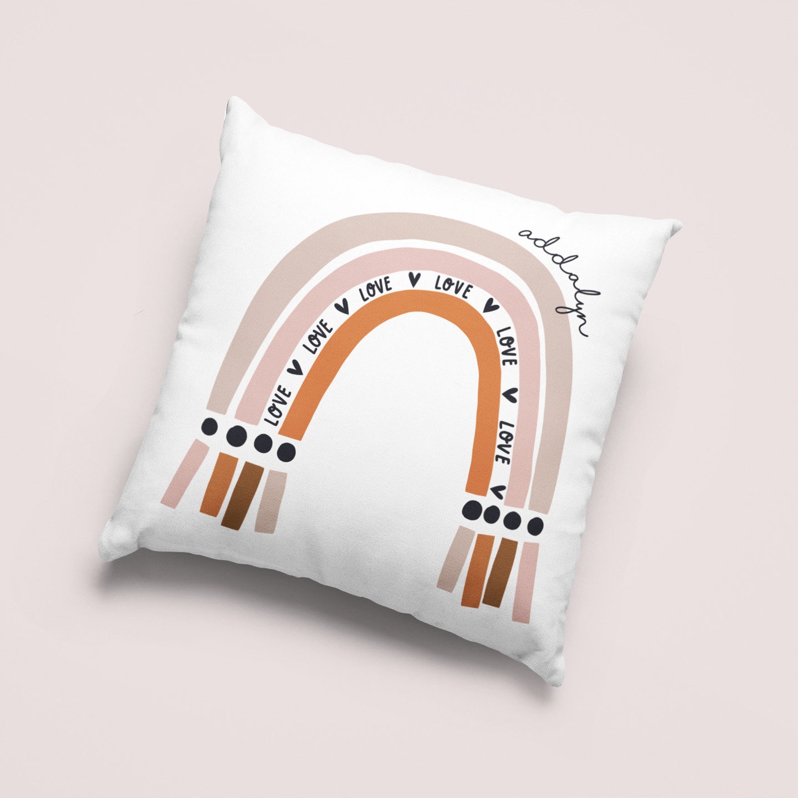 Rainbow Pillow Rainbow pillow cover Custom pillow case Boho Etsy