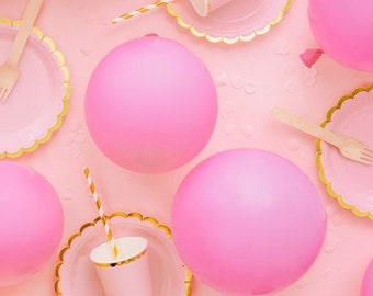 Pastel Pink Balloons, Eco-Friendly Pink Latex Balloons, Wedding Balloons, Kids Birthday, Baby Shower Balloons, Mother's Day