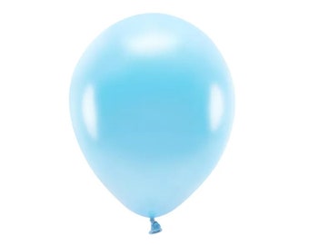 Shiny Light Blue Balloons, Metallic Blue Eco-friendly Balloons, Boys Birthday Decorations, Blue Party Theme Balloons, Baby Shower Balloons