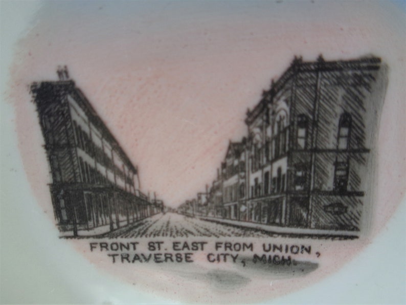Antique Wheelock China Souvenir Plate Traverse City Michigan Etsy