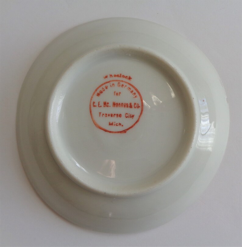 Antique Wheelock China Souvenir Plate Traverse City Michigan Front St