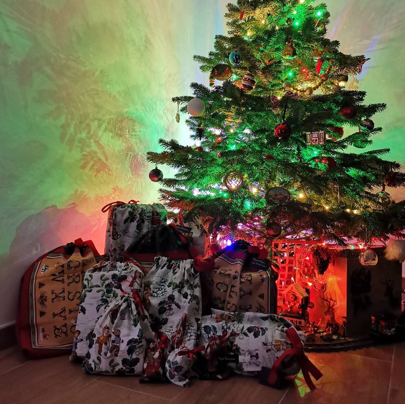 Sacs cadeaux Pochons de Noël en tissu Zéro Déchet image 2