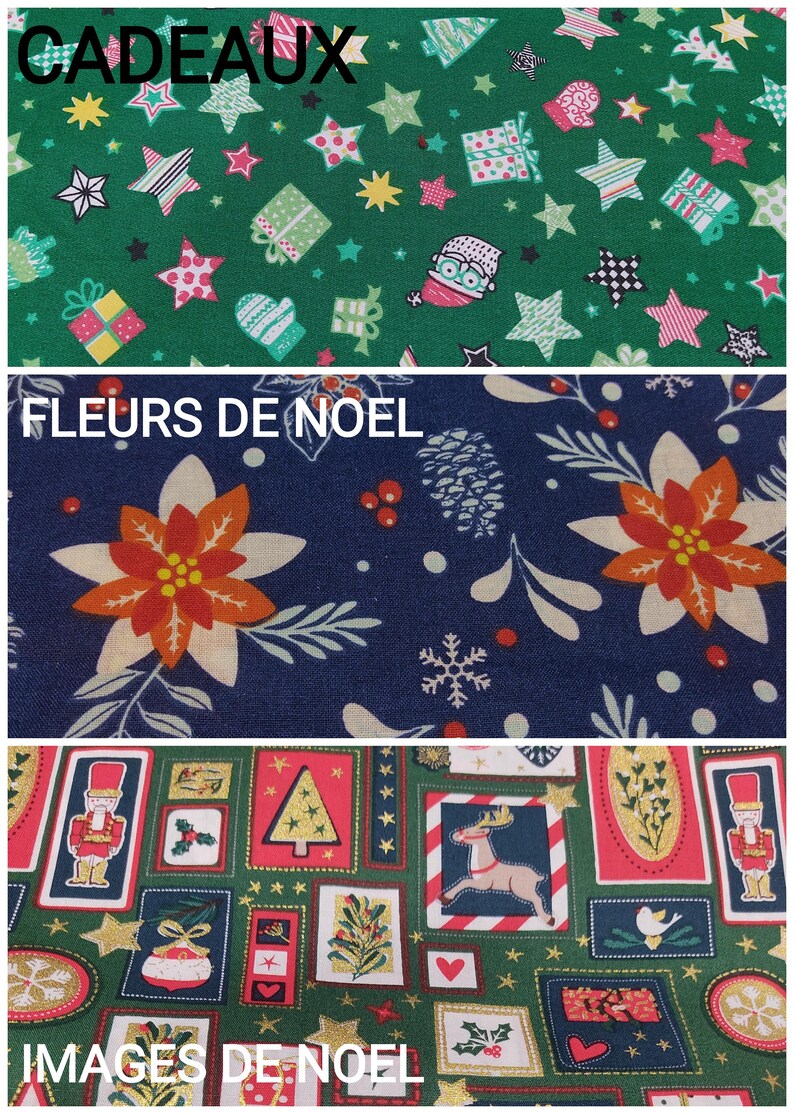 Sacs cadeaux Pochons de Noël en tissu Zéro Déchet image 3