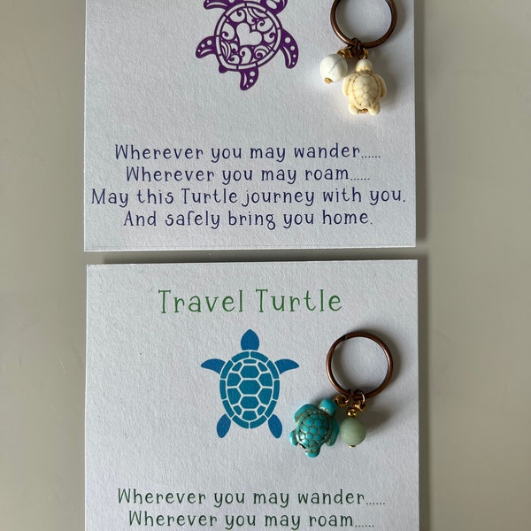 Travel turtle keyring