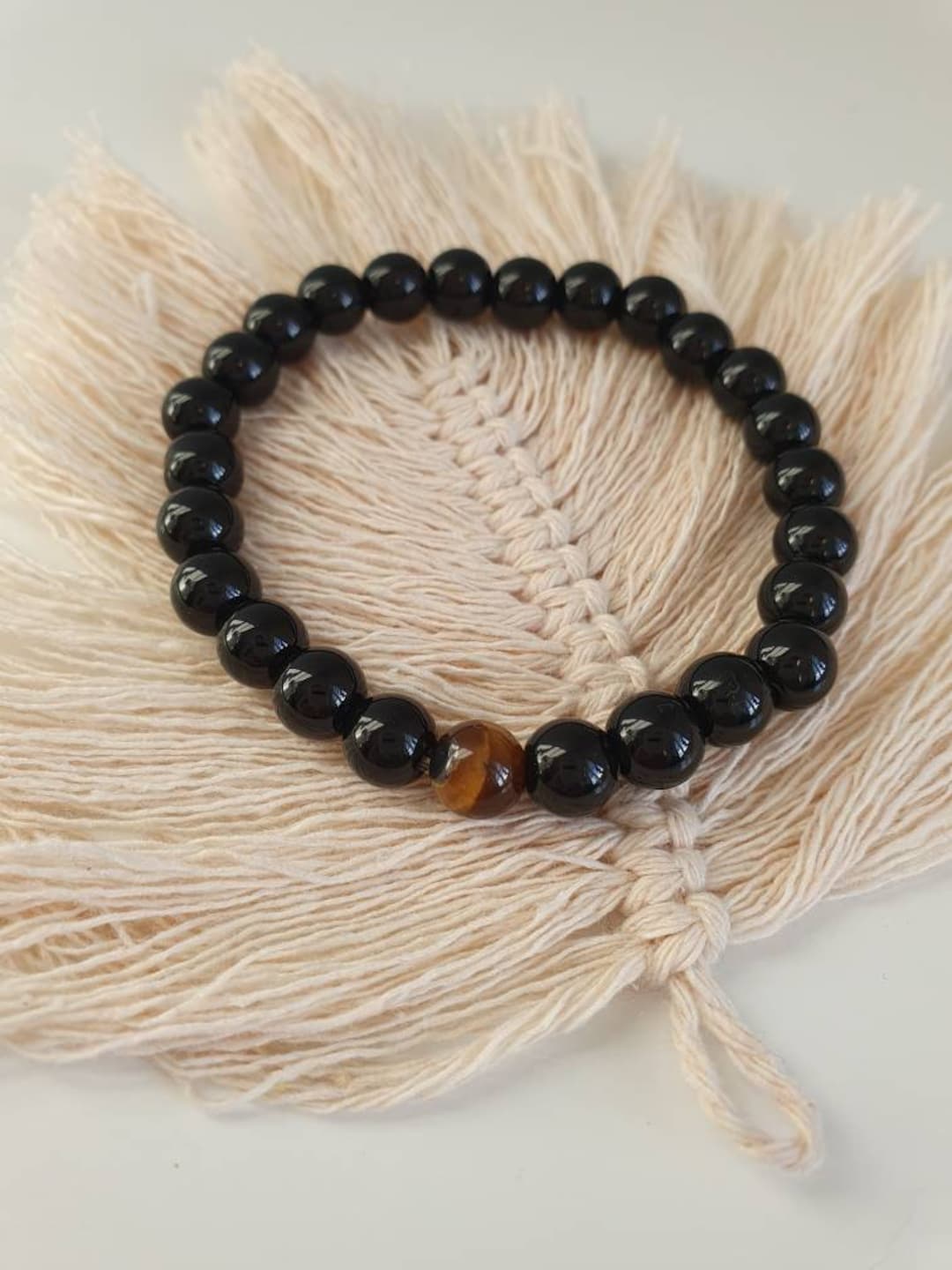 Black onyx and tiger's eye hot sale