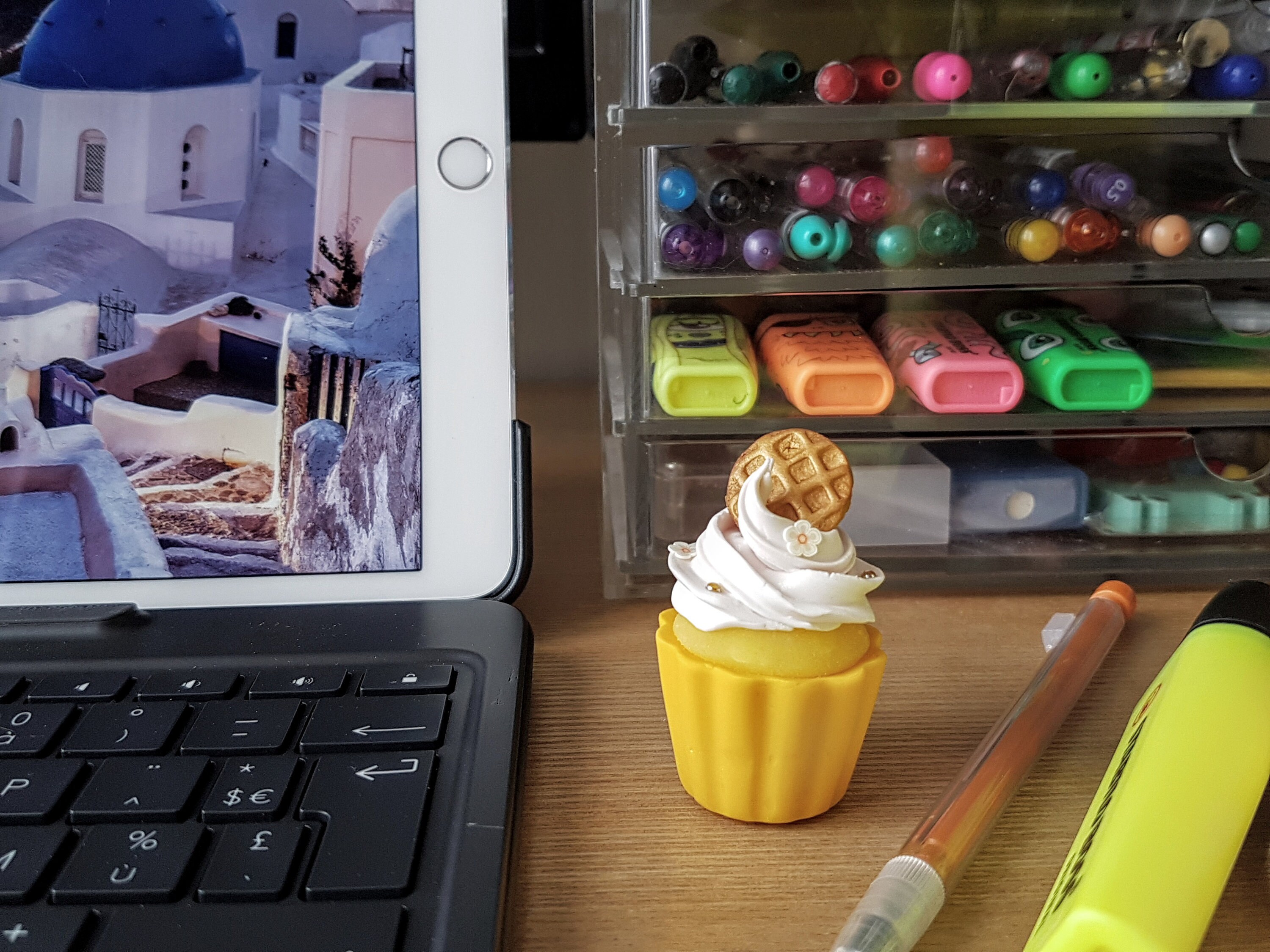 Cupcake en Pâte Fimo - Objet de Décoration