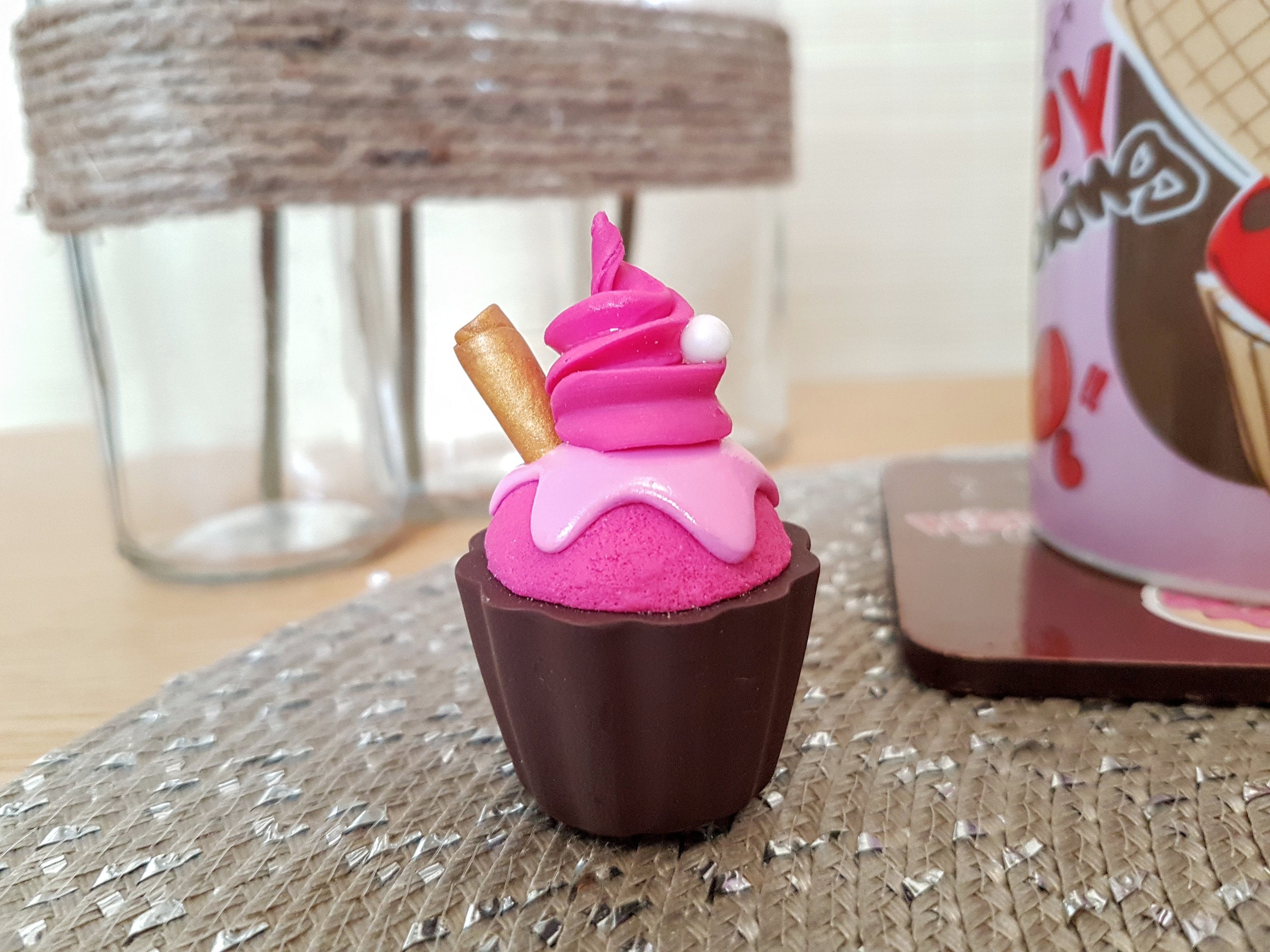 Cupcake en Pâte Fimo - Objet de Décoration