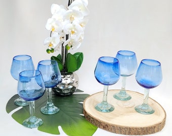 Glass set "COPA UNICOLOR COBALT" / blue wine glasses