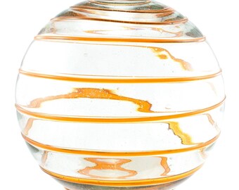 Glass ball SERPENTINAS orange esfera 26 cm