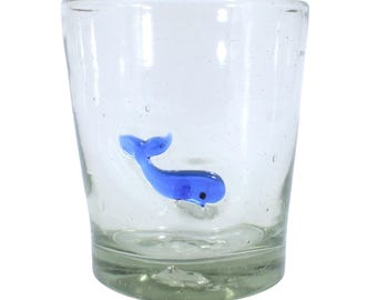 ICON WAL lowball conical drinking glass, 250ml, Mexican drinking glass, handmade, mouth-blown, Mexican drinking glasses
