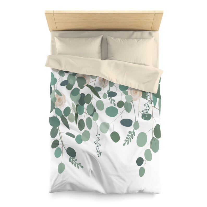 Eucalyptus Duvet Cover Floral duvet cover queen twin Bedroom Etsy