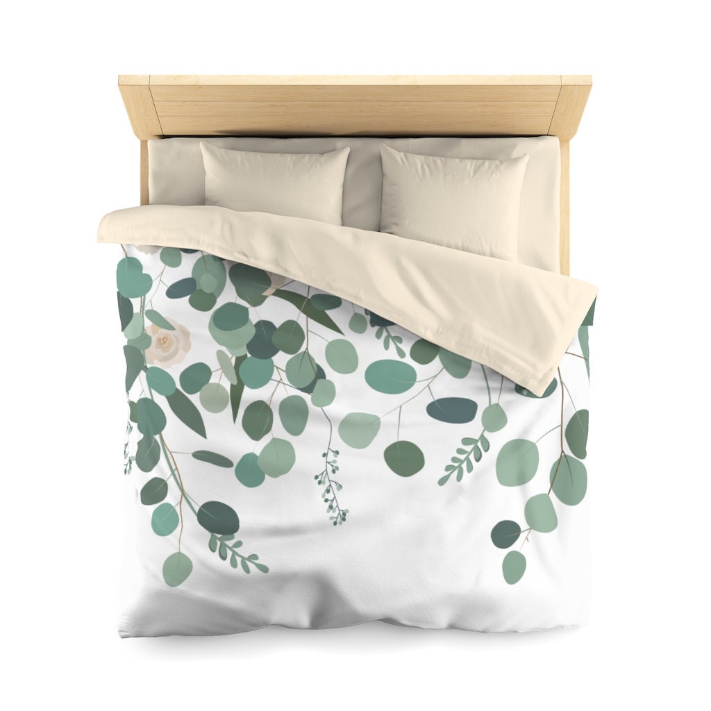Eucalyptus Duvet Cover Floral duvet cover queen twin Bedroom Etsy