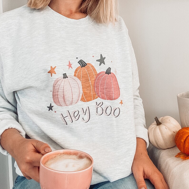 Hey Boo Halloween Pumpkin Jumper. Cute Pink Pumpkin Jumper. - Etsy UK