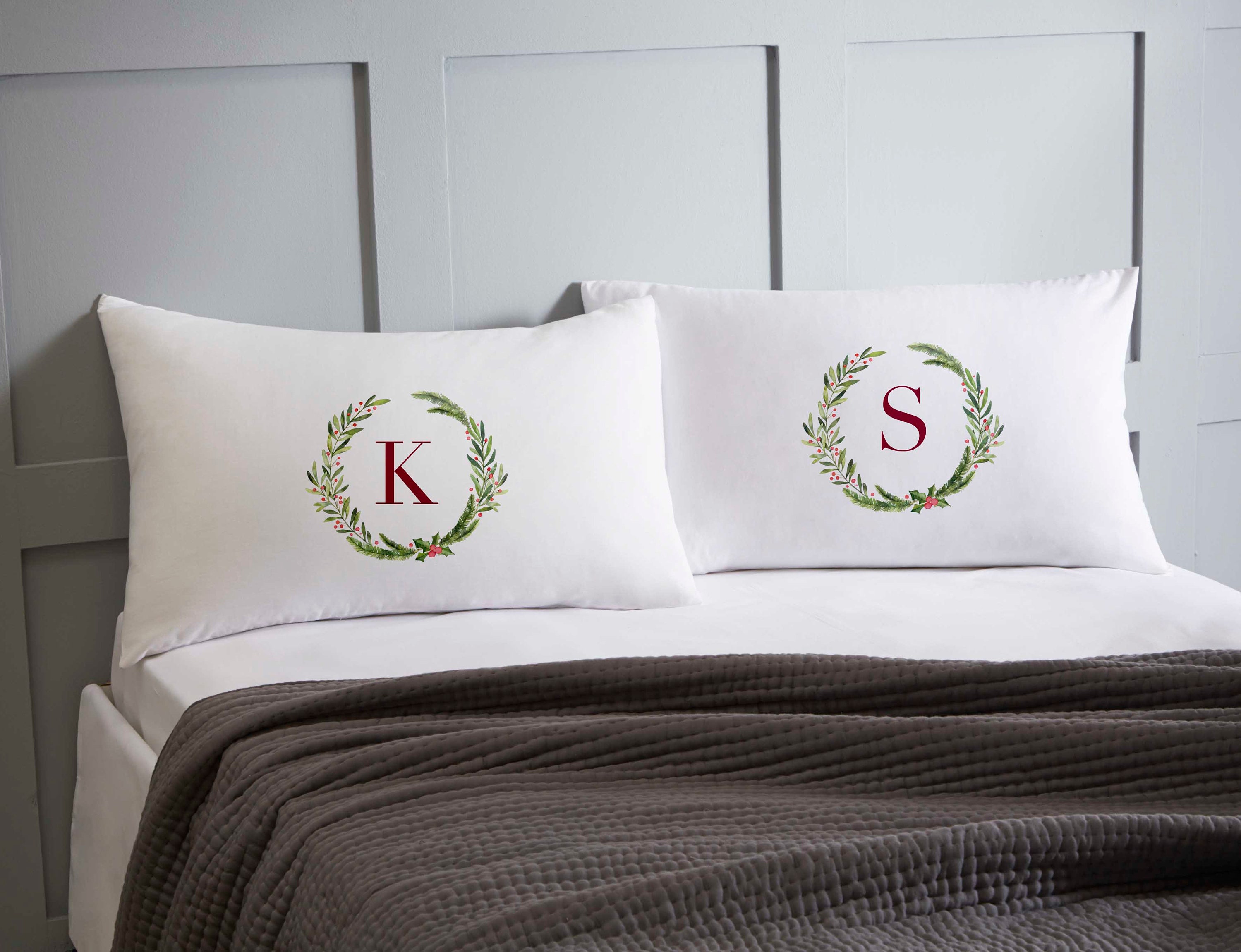 initial pillow cases