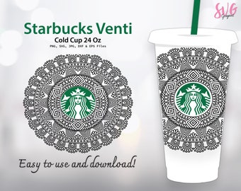 Download Starbucks Mandala Etsy