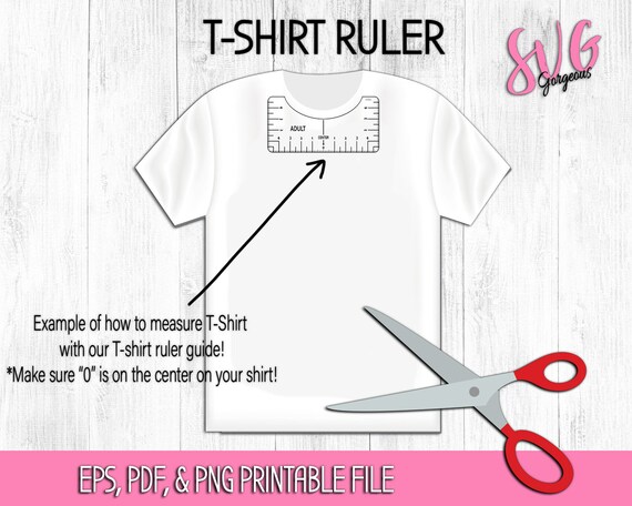 T Shirt Alignment Tool Printable File T Shirt Ruler Printable Etsy