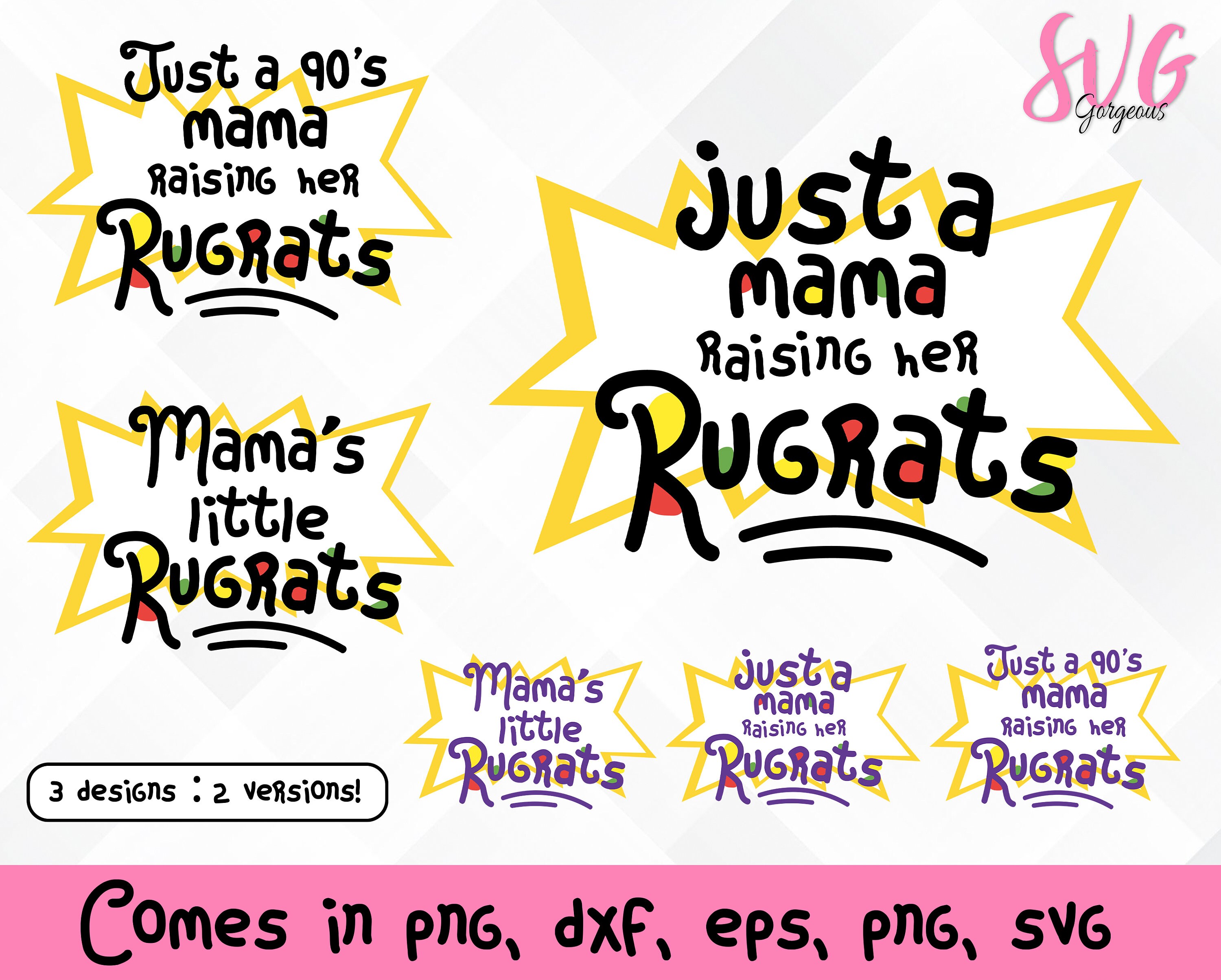 Download Just a 90's Mama Raising her Rugrats SVG / Mama Rugrats | Etsy