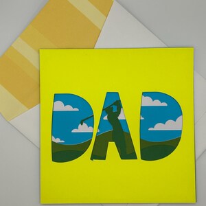Tarjeta de golf para papá