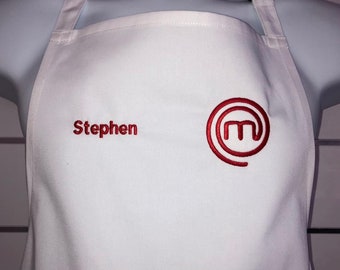 Masterchef Apron - Embroidered Logo - Personalised Gift - Embroidery - Adjustable Strap - Premier - High Quality Apron