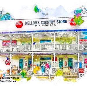 Mellon’s Country Store, Mountain View, Arkansas, Arkansas Art, Arkansas Print, Arkansas Gift, Arkansas Photography
