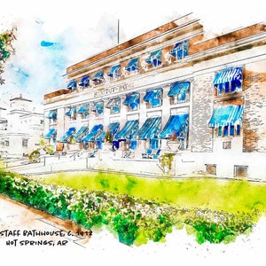 Buckstaff Bathhouse, Hot Springs, Arkansas, Arkansas Art, Arkansas Print, Arkansas Gift, Arkansas Photography, Hot Springs Souvenir