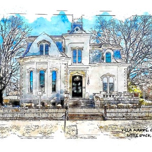 Villa Marre, Little Rock, Arkansas, Arkansas Art, Arkansas Print, Arkansas Gift, Arkansas Photography, Designing Women, Sugarbaker