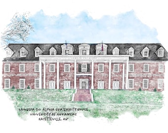 Lambda Chi Alpha Fraternity House at UARK, Gamma-Chi Zeta Chapter, Art Prints & Ornaments