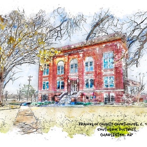 Franklin County Courthouse, Southern District, Charleston, Arkansas, Arkansas Art, Arkansas Print, Arkansas Gift, Arkansas Photography
