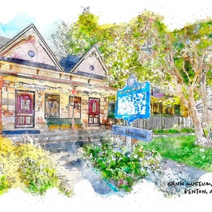 Gann Museum, Benton, Arkansas, Arkansas Art, Arkansas Print, Saline County Arkansas, Arkansas Gift