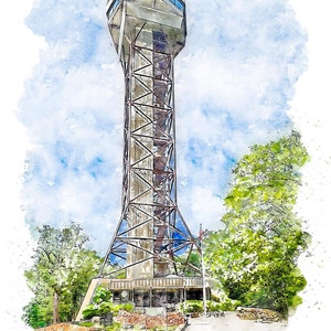 Hot Springs Mountain Tower, Hot Springs, Arkansas Photography, Arkansas Art, Arkansas Print, Arkansas Gift, Arkansas Church, Glass Chapel