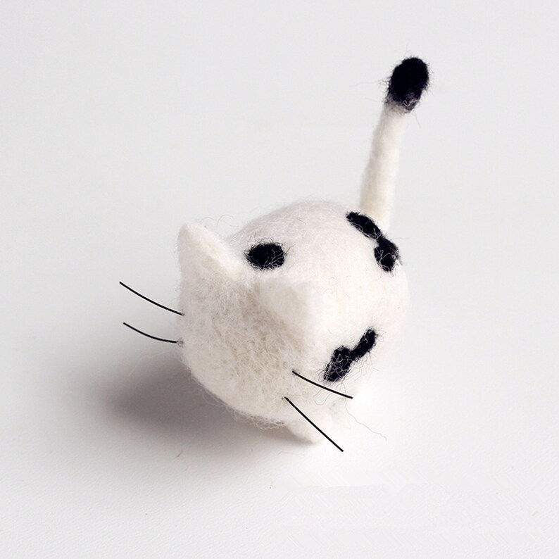 Needle Felted Cat Wool Felt Animals Kit Siamese Shorthair Etsy