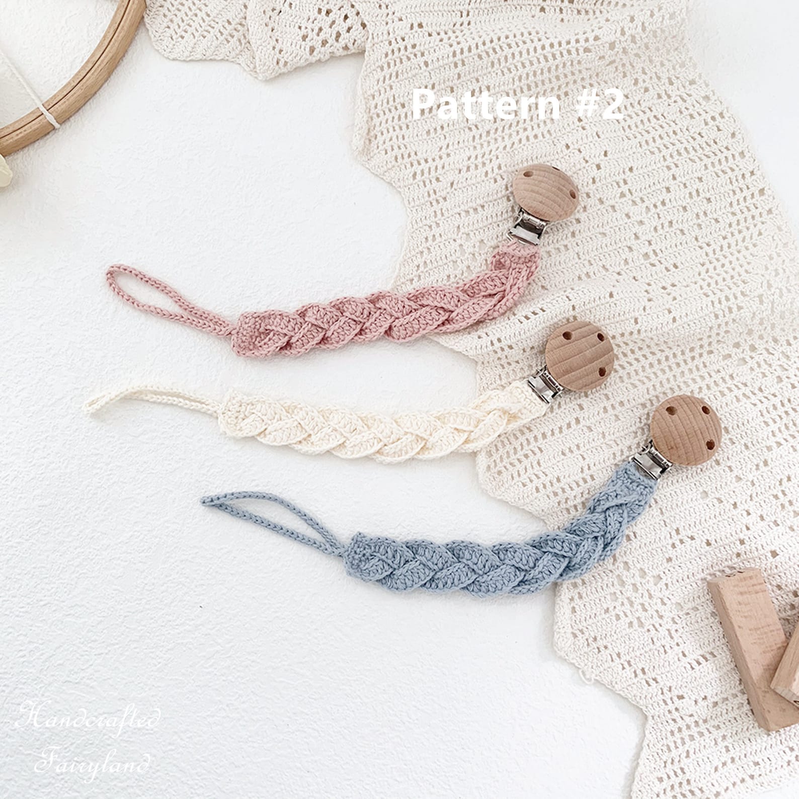 Baby Dummy Chain Crochet Pacifier Clip Infant Soother Holder Etsy