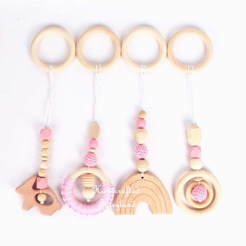 Baby Gym Wooden Toy Baby Play Gym Montessori Hanging Toys Etsy