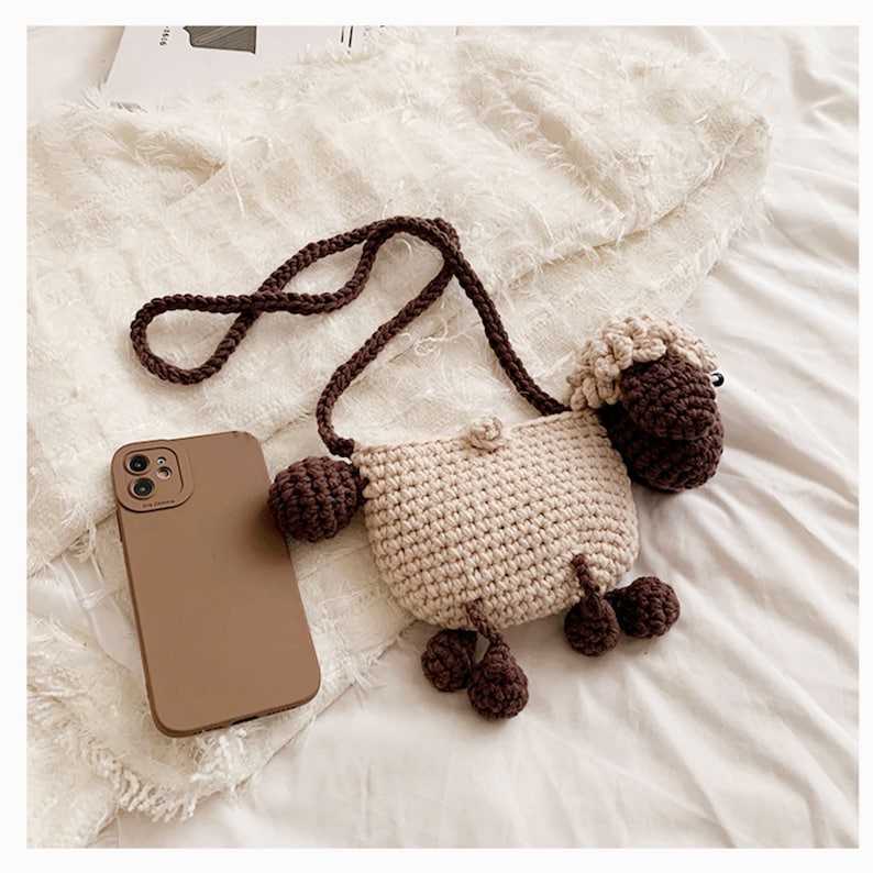 Knit Sheep Purse Crochet Sheep Handbag Children Amigurumi Etsy