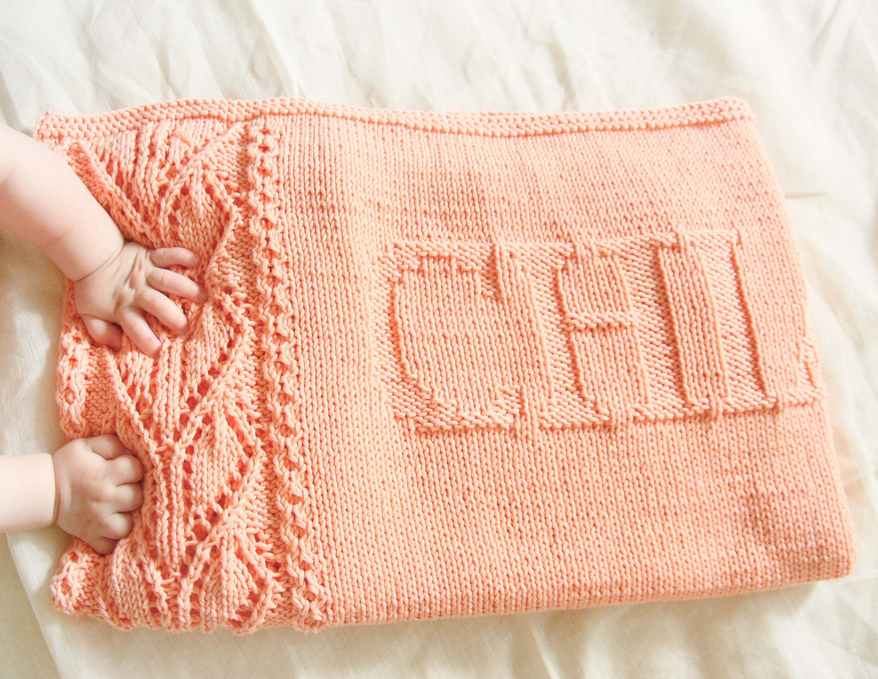 Hand knit blanket baby name blanket monogram cozy blanket Etsy