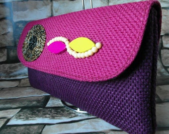 Clutch Bag, afrikanische handgefertigte Tasche, Maasai Perlen Sisal tasche, Afrika Tasche, Tasche für Frauen