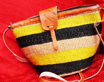 Handgewebte Afrikanische Handtaschen, Umweltfreundliche Kiondo/Chondo Korbtasche aus Kenia-Afrika