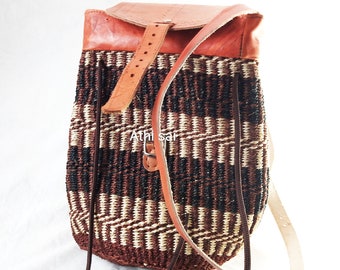 Gewebte Sisal Kiondo Rucksacktasche Geschenke für sie