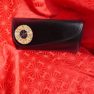 Sac d’embrayage, sac africain fait à la main, sac africain en cuir perlé Maasai, sac en cuir perlé Maasai, sac Afrique, sac