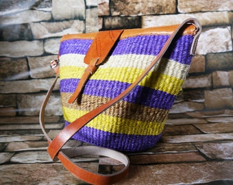 Handgewebte Afrikanische Handtaschen, Umweltfreundliche Kiondo/Chondo Korbtasche aus Kenia-Afrika