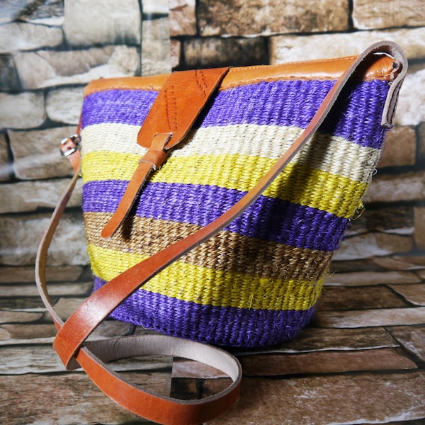 Handwoven African Handbags, Eco-Friendly Kiondo/Chondo Basket Bag from Kenya-Africa