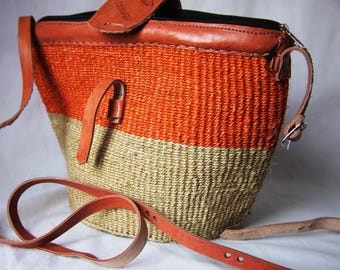 Handgewebte Afrikanische Handtaschen, Umweltfreundliche Kiondo/Chondo Korbtasche aus Kenia-Afrika