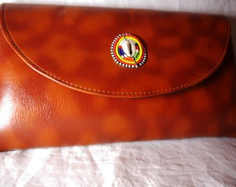 Clutch Bag, African Handmade bag, Maasai beaded Leather afrikanische handgefertigte Tasche, Maasai Perlen Ledertasche, Afrika Tasche, Tasche