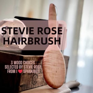Pankin Rostea Stevie Rose Hairbrush Spanking Paddle - 11.5” Long - 3 Hardwood Choices ...