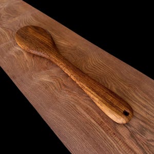 Genuine Teak Bath Brush Style Spanking Paddle - Handcrafted 14-Inch Paddle in Lighter or Darker Toned Teak - For consenting adults only image 5