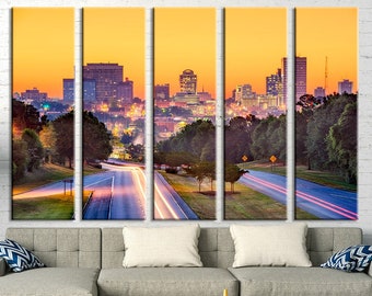 Columbia skyline wall art South Cafolina from Jarvis Klapman Blvd home decor Columbia framed canvas Travel print Ready to hang Travel gift