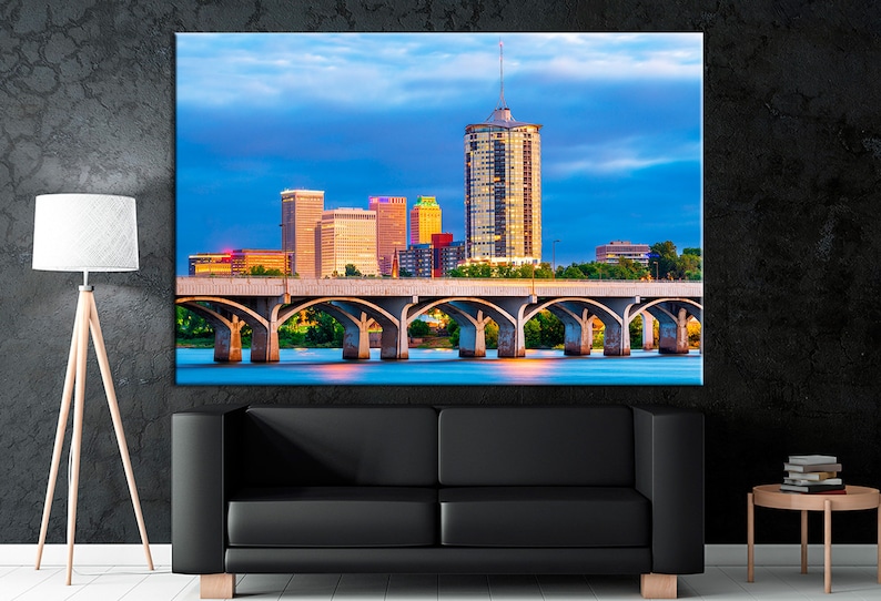 Tulsa Wall Art Tulsa Decor Oklahoma Photo USA Downtown Skyline Print