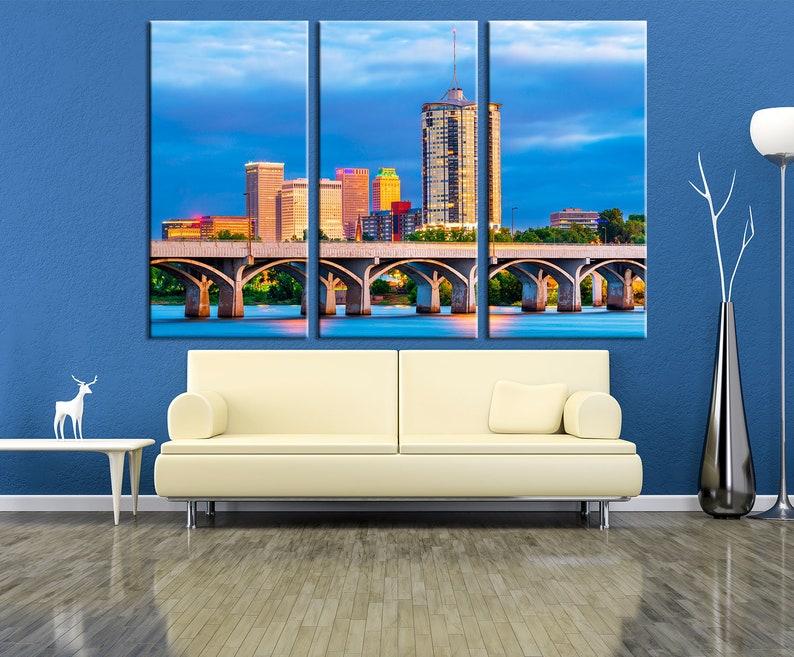 Tulsa Wall Art Tulsa Decor Oklahoma Photo USA Downtown Skyline Print